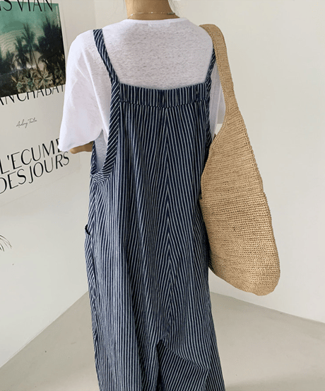striped overall pants / 3color　hm2944