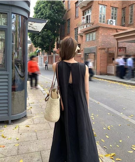 back design dresses / 2color　hm1411