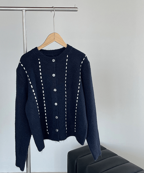 vertical stitch cardigan / 3color　hm2762