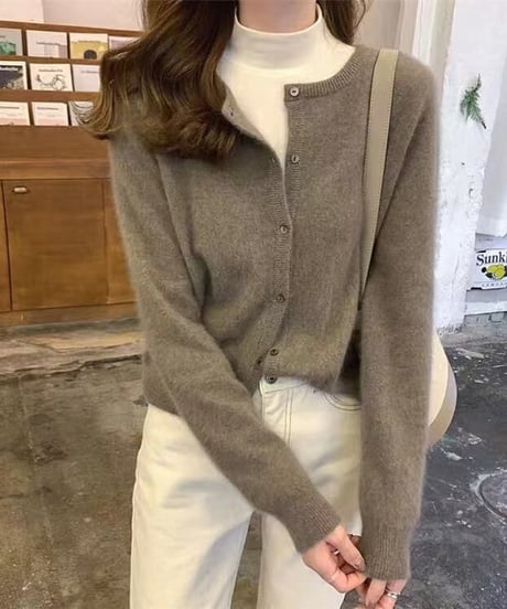 classic crewneck cardigan / 8color　hm2657