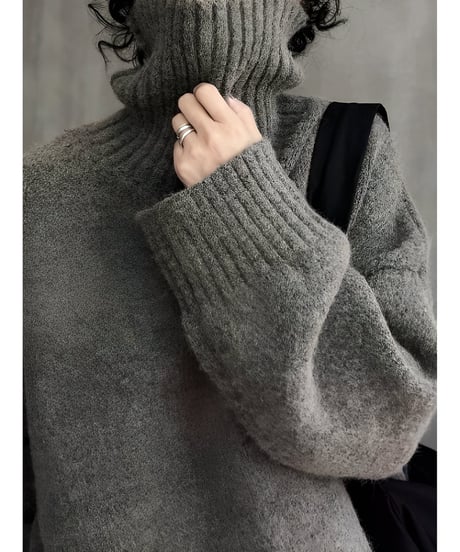 volume turtle knit / 2color　hm1875