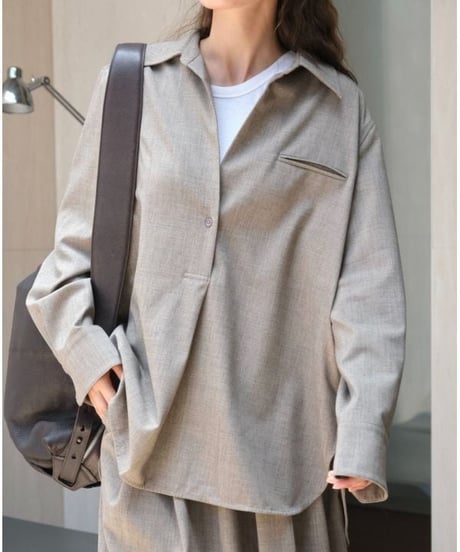 tuck skipper shirt / 2color　hm2014