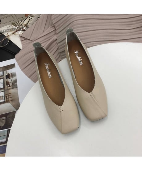 square flat shoes / 4color　hm2815