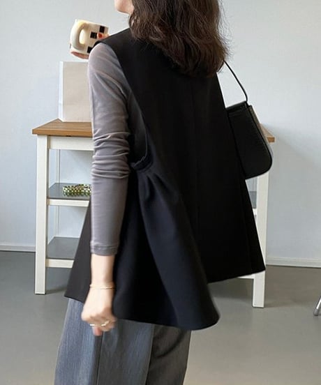 side tuck gilet / 2color　hm1440