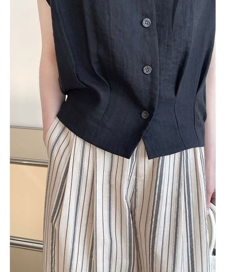 relaxed v?neck blouse / 2color　hm2228