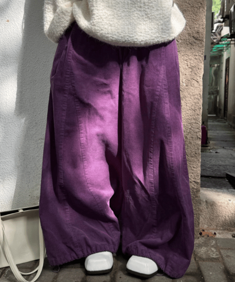 corduroy balloon pants / 4color　hm2731