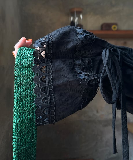 jacquard lace blouse / 2color　hm1918