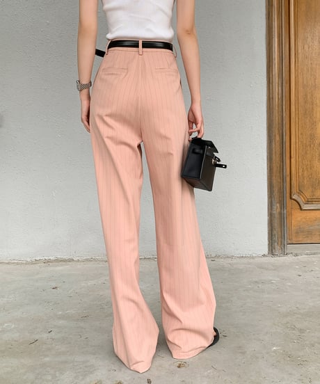stripe tuck pants / 3color　hm1597