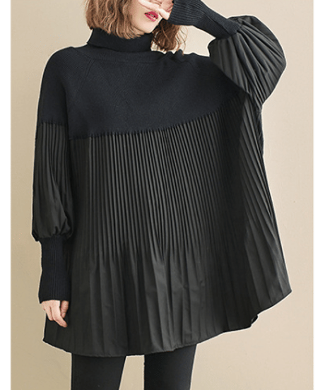 pleated docking tunic / 2color　hm2656