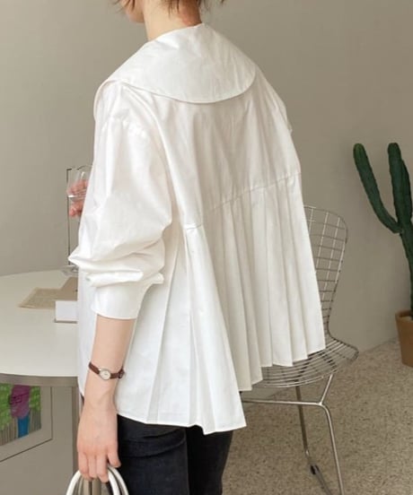 large collar blouse / 2color　hm2852