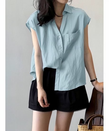 linen casual shirt / 2color　hm2288