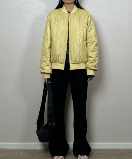 quilted full zip jacket / 2color　hm1890