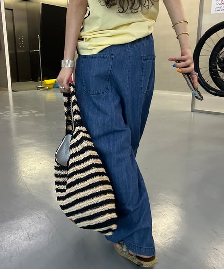 drawstring denim pants / 2color　hm2347