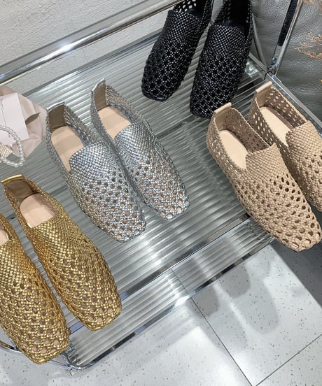 woven slide mules / 3color　hm2367