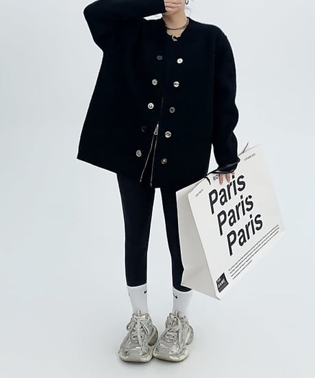 button knit cardigan / 3color　hm1718