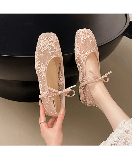 lace flat shoes / 3color　hm2858