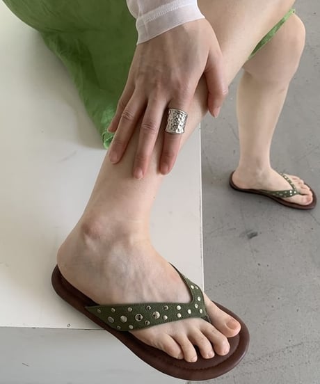 studs strap sandal / 4color　hm2259