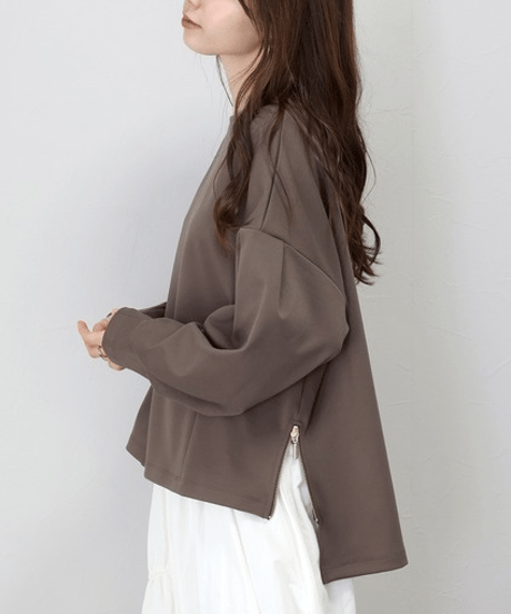side zipper pullover / 4color　hm2647
