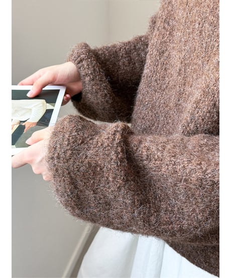 《即納》soft oversized knit / 2color　hm2730