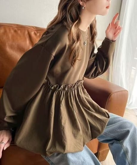 docking peplum top / 3color　hm2631