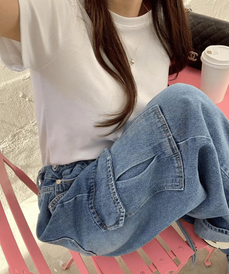 cargo denim pants　hm2865