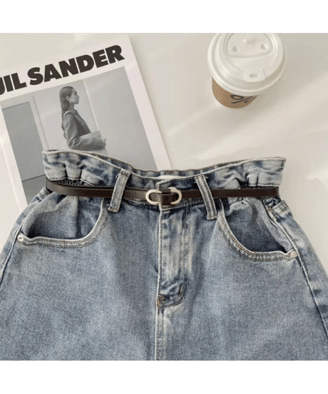 leather slim belt / 5color　hm2808