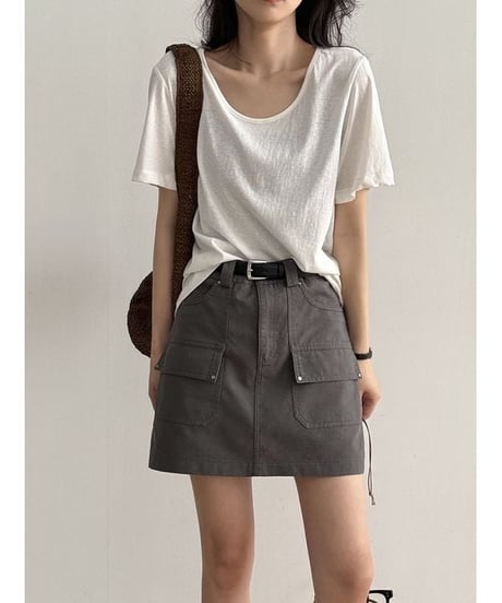 wide neck t-shirt / 6color　hm2280