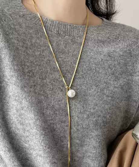 pearl y necklace / 2color　hm2116