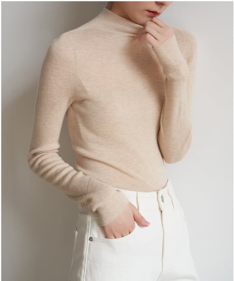 middle neck knit / 5color　hm2801