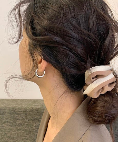 chic hoop earrings / 2color　hm2515