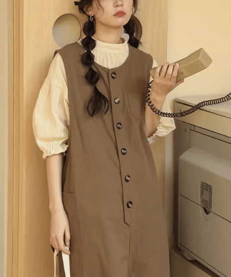 loose overalls ＆ blouse　hm2556
