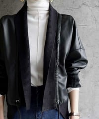 elegant leather jacket / 4color　hm1656