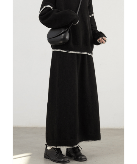 stitch knit set-up / 2color　hm2737