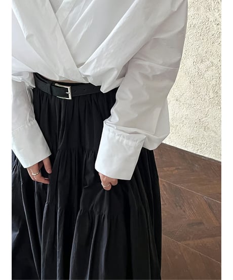 cross wrap shirt / 2color　hm2056