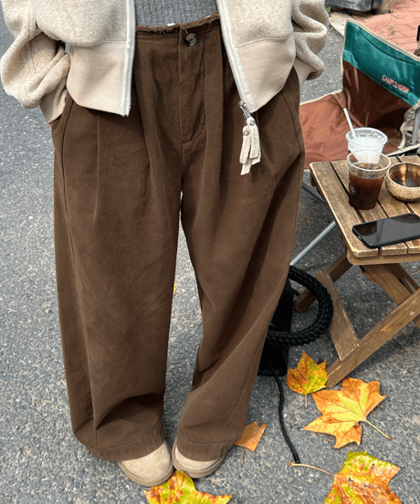 wide tuck pants / 2color　hm1128