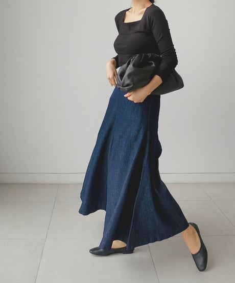 denim gaucho pants　hm1378
