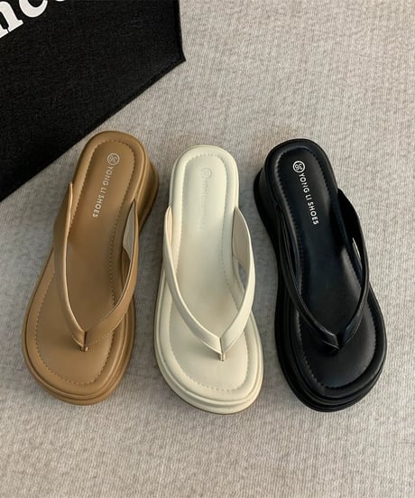 square toe thong sandal / 3color　hm1544