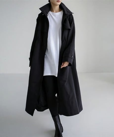 oversized a-line coat　hm1837