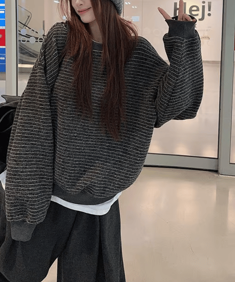 stripe knit top / 2color　hm2622