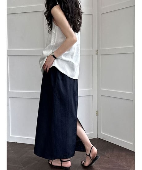 back slit skirt / 4color　hm2320