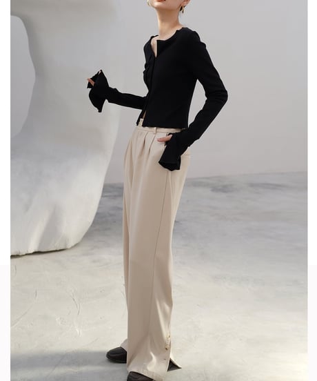 frill slim cutsew / 2color　hm2027