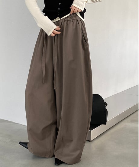 front ribbon pants  / 4color　hm2558