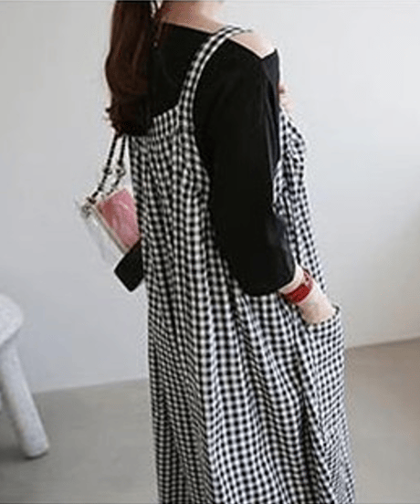 striped overall pants / 3color　hm2944
