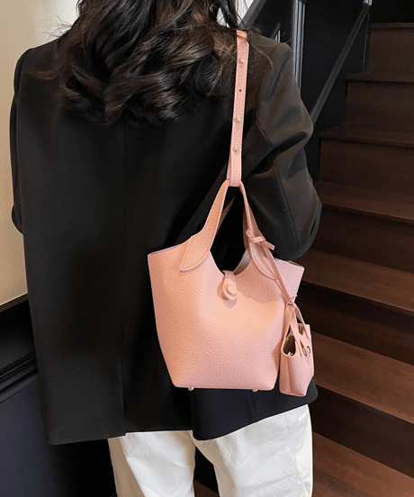 cubic leather handbag / 6color　hm2769