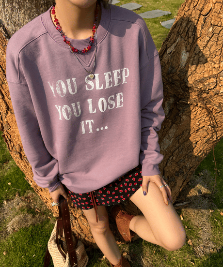 print sweat pullover / 2color　hm1442