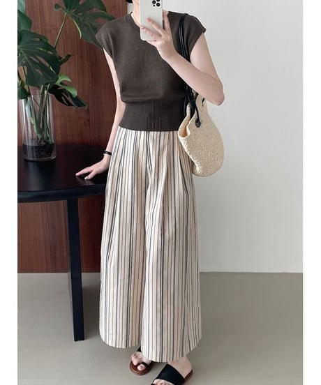 stripe relax pants / 2color　hm2370