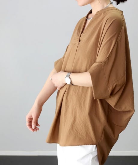 v-neck loose shirt / 8color　hm2893
