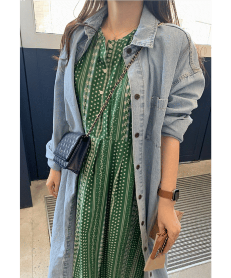 denim long jacket　hm2937