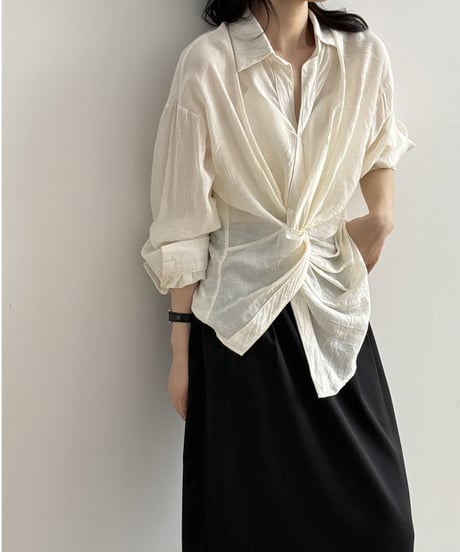 twist sheer shirt /2color　hm2171
