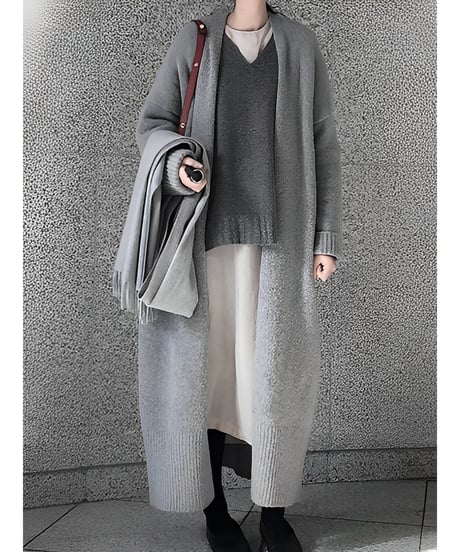 oversized long cardigan / 2color　hm1811
